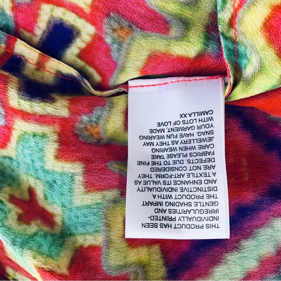 Camilla Drop Shoulder Playsuit Crystal Embellished Romper 100%silk size 3 (L) - Picture 14 of 15